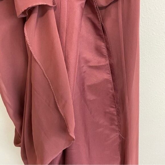 Jenny Yoo Bridesmaid Dress Inesse Maxi Spaghetti Strap A Line Cinnamon Rose 6 - Picture 5 of 9